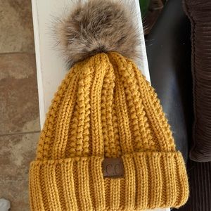 Cc yellow beanie